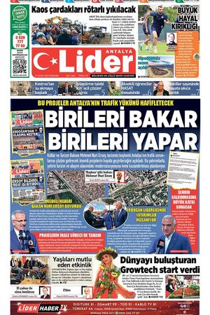 21 KASIM LİDER GAZETE ANTALYA