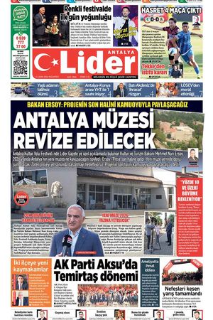 4 KASIM LİDER GAZETE ANTALYA