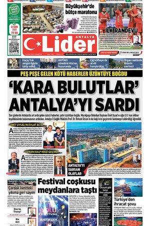 9 KASIM LİDER GAZETE ANTALYA