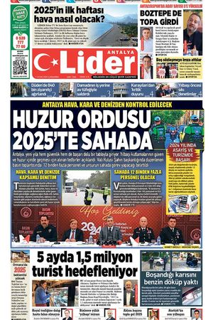 1 OCAK LİDER GAZETE ANTALYA