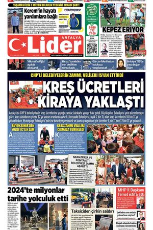 17 OCAK 2025 LİDER GAZETE ANTALYA