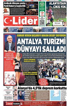 4 OCAK LİDER GAZETE ANTALYA