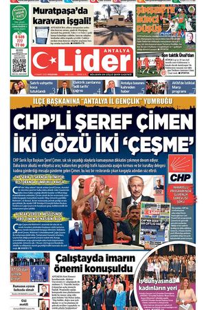 13 MART LİDER GAZETE ANTALYA