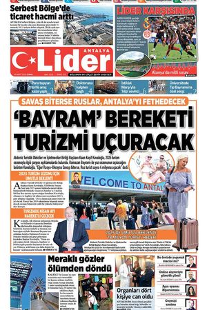 14 MART 2025 LİDER GAZETE ANTALYA