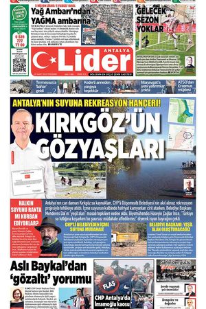 20 MART LİDER GAZETE ANTALYA