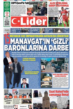 21 MART LİDER GAZETE ANTALYA