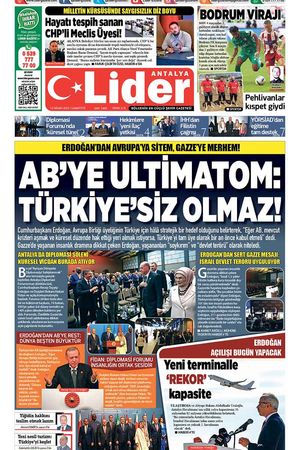 12 NİSAN LİDER GAZETE ANTALYA