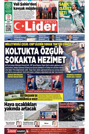 15 NİSAN LİDER GAZETE ANTALYA