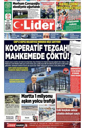 19 NİSAN LİDER GAZETE ANTALYA