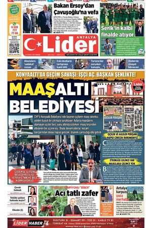 20 NİSAN LİDER GAZETE ANTALYA