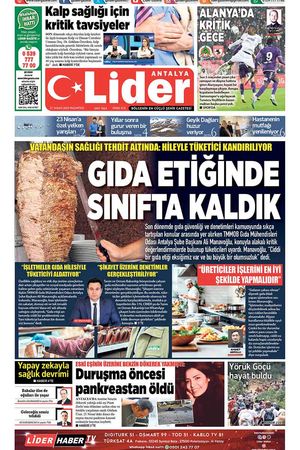 21 NİSAN LİDER GAZETE ANTALYA