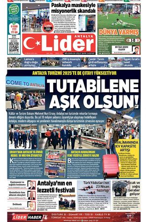 22 NİSAN LİDER GAZETE ANTALYA
