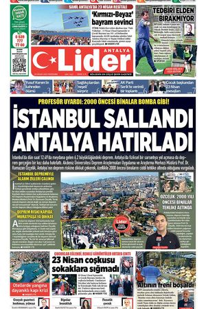 24 NİSAN LİDER GAZETE ANTALYA
