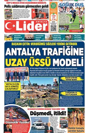 27 NİSAN 2025 LİDER GAZETE ANTALYA