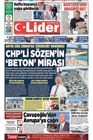29 NİSAN 2025 LİDER GAZETE ANTALYA