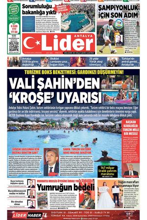 30 NİSAN 2025 LİDER GAZETE ANTALYA
