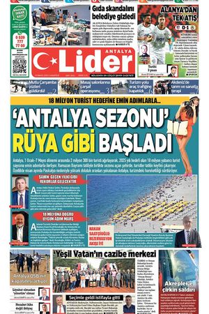 10 MAYIS 2025 LİDER GAZETE ANTALYA