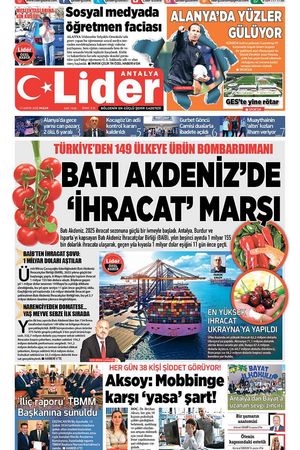 11 MAYIS 2025 LİDER GAZETE ANTALYA