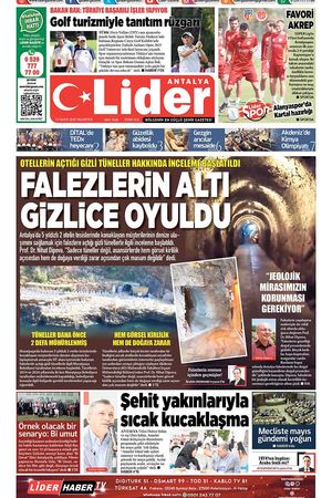 12 MAYIS 2025 LİDER GAZETE ANTALYA