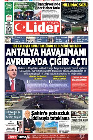 17 MAYIS 2025 LİDER GAZETE ANTALYA
