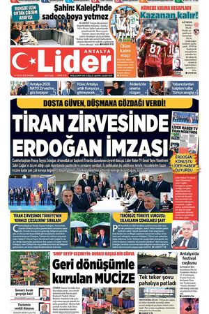 18 MAYIS 2025 LİDER GAZETE ANTALYA
