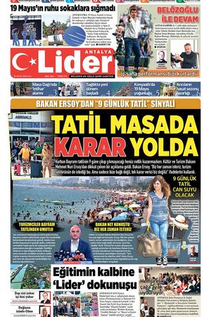 20 MAYIS 2025 LİDER GAZETE ANTALYA