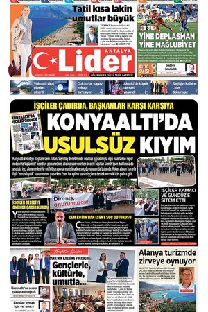 25 MAYIS 2025 LİDER GAZETE ANTALYA