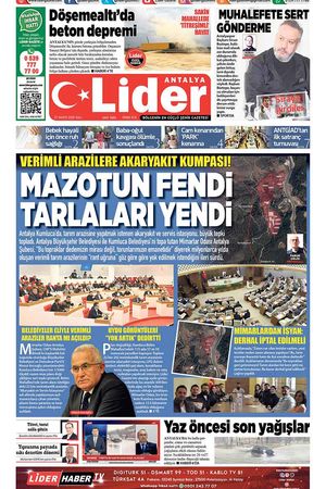 27 MAYIS LİDER GAZETE ANTALYA
