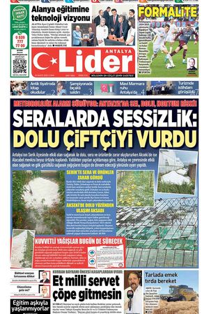 30 MAYIS LİDER GAZETE ANTALYA