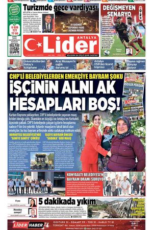 31 MAYIS LİDER GAZETE ANTALYA