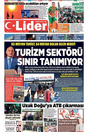 6 MAYIS LİDER GAZETE ANTALYA