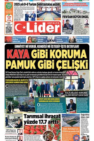 7 MAYIS LİDER GAZETE ANTALYA