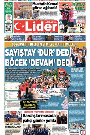 1 HAZİRAN LİDER GAZETE ANTALYA