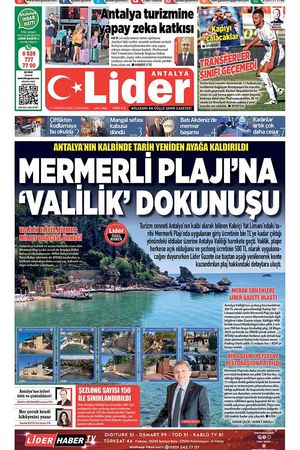 11 HAZİRAN 2025 LİDER GAZETE ANTALYA
