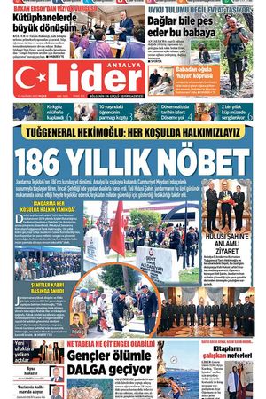 15 HAZİRAN LİDER GAZETE ANTALYA