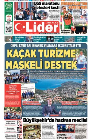 16 HAZİRAN LİDER GAZETE ANTALYA