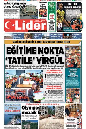 21 HAZİRAN LİDER GAZETE ANTALYA