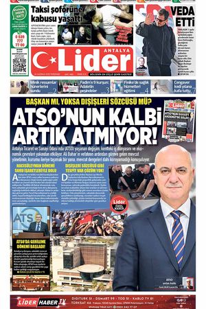 26 HAZİRAN LİDER GAZETE ANTALYA