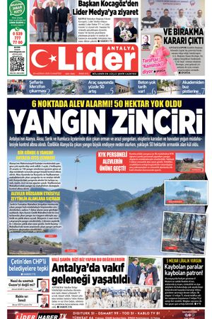 28 HAZİRAN LİDER GAZETE ANTALYA