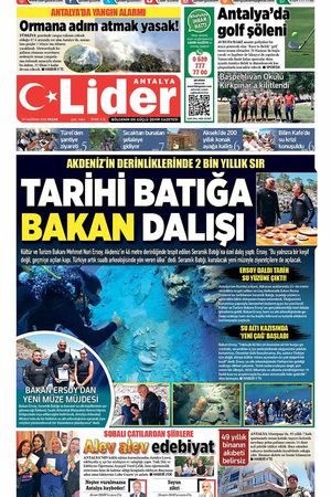 29 HAZİRAN 2025 LİDER GAZETE ANTALYA