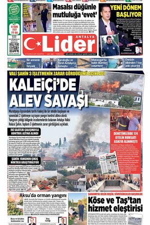 30 HAZİRAN LİDER GAZETE ANTALYA