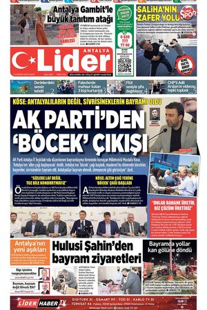 8 HAZİRAN 2025 LİDER GAZETE ANTALYA