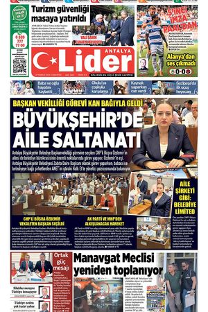 12 TEMMUZ 2025 LİDER GAZETE ANTALYA