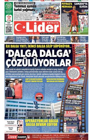 14 TEMMUZ LİDER GAZETE ANTALYA