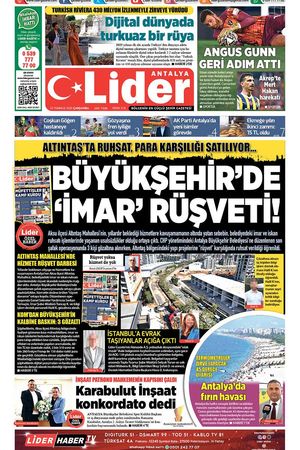 23 TEMMUZ LİDER GAZETE ANTALYA
