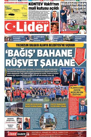 25 TEMMUZ LİDER GAZETE ANTALYA