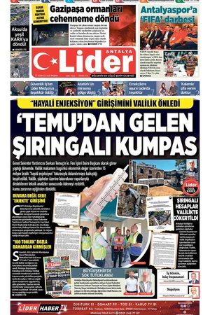 27 TEMMUZ LİDER GAZETE ANTALYA