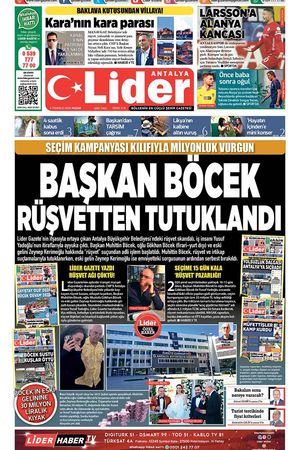 6 TEMMUZ LİDER GAZETE ANTALYA