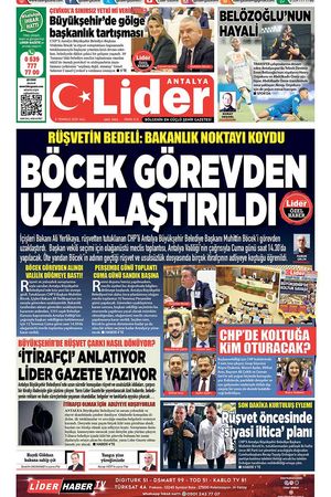 8 TEMMUZ LİDER GAZETE ANTALYA