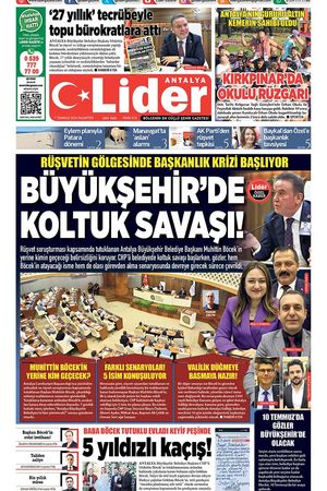 7 TEMMUZ LİDER GAZETE ANTALYA
